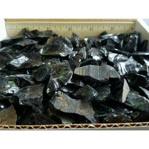 14 oz Rough Black Obsidian pieces Volcanic Glass Lot